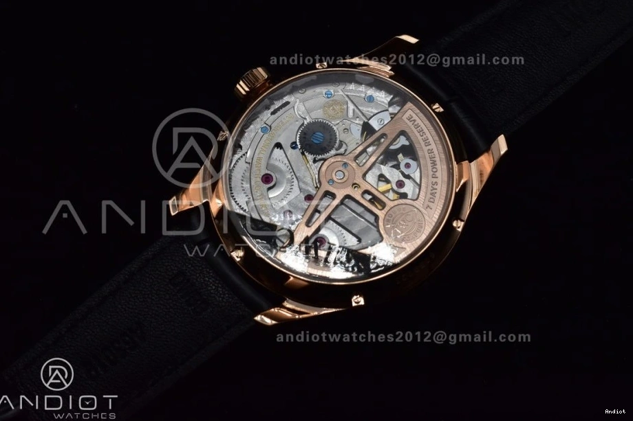 on 5033 Clone RG 1:1 Calendar Black Best Edition Perpetual Portugieser Dial A52610 Leather White Strap APSF 0131